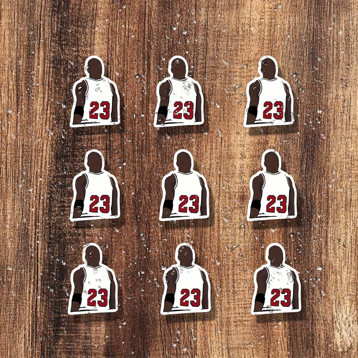 item picture 9   shaped stickers stainless steel surface self   sports stickers featuring jersey number     cars laptops water bottles