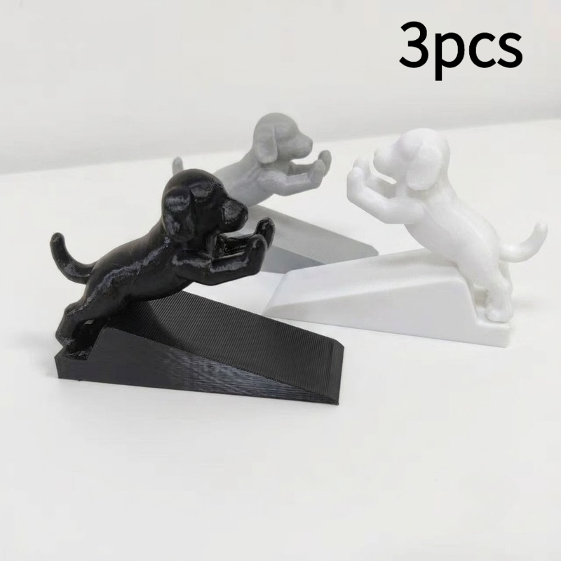 TEMU 3pcs Butées de porte amusantes de chien, cale de porte antidérapante pour salon et chambre à coucher, ornements décoratifs