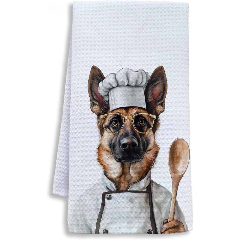 TEMU 1 pz 18*26 Pollici Fasciatoio Interessante da Cucina , Regalo per Donne, Strofinaccio da T癡 per Cucina, Amante dei Cani, , Pap� e Regalo per ,