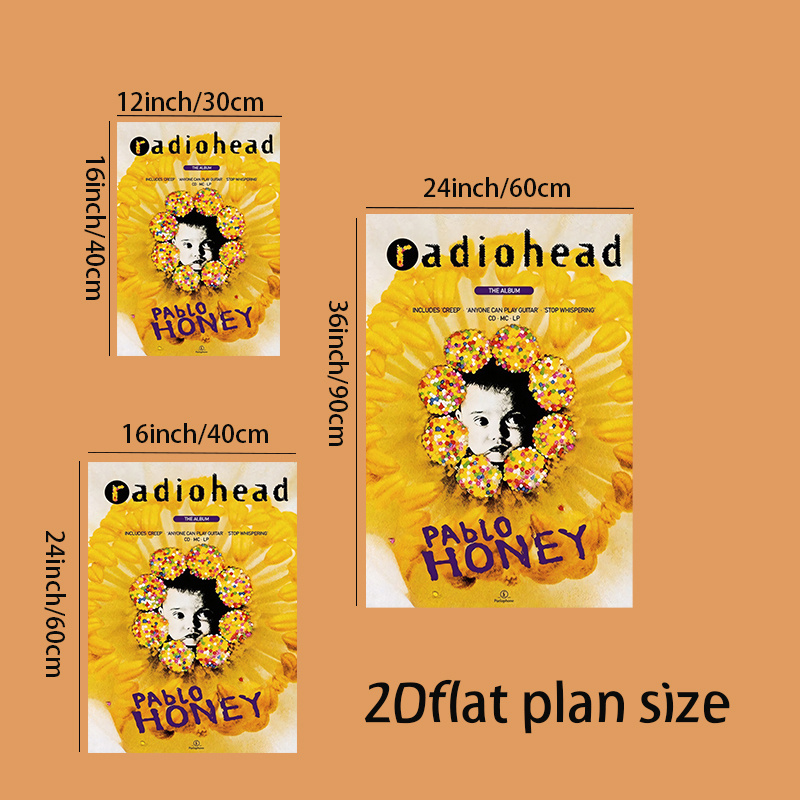 TEMU 2d Flat, 2d Flat, 1pc Hd Art Poster Honey Band Theme Music Poster Canvas Wall Decoration, Perfect For Room Decoration Unframed, Posters, Canvas
