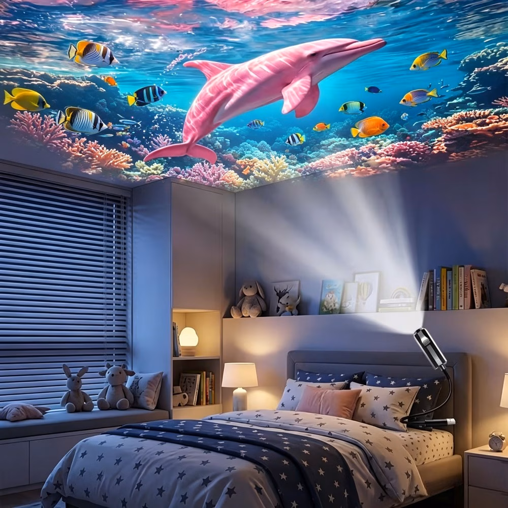 Portable USB- Marine Projector Night Light with Interchangeable...