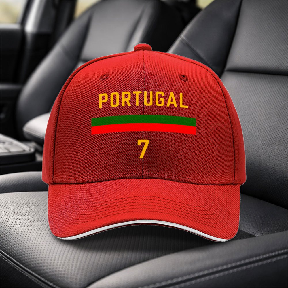 TEMU 1pc Portugal Sports Sandwich Baseball - - Adjustable Outdoor Sports Visor Hat - Unisex Fashion Item - Ideal Gift For Travel - Party - Birthday -