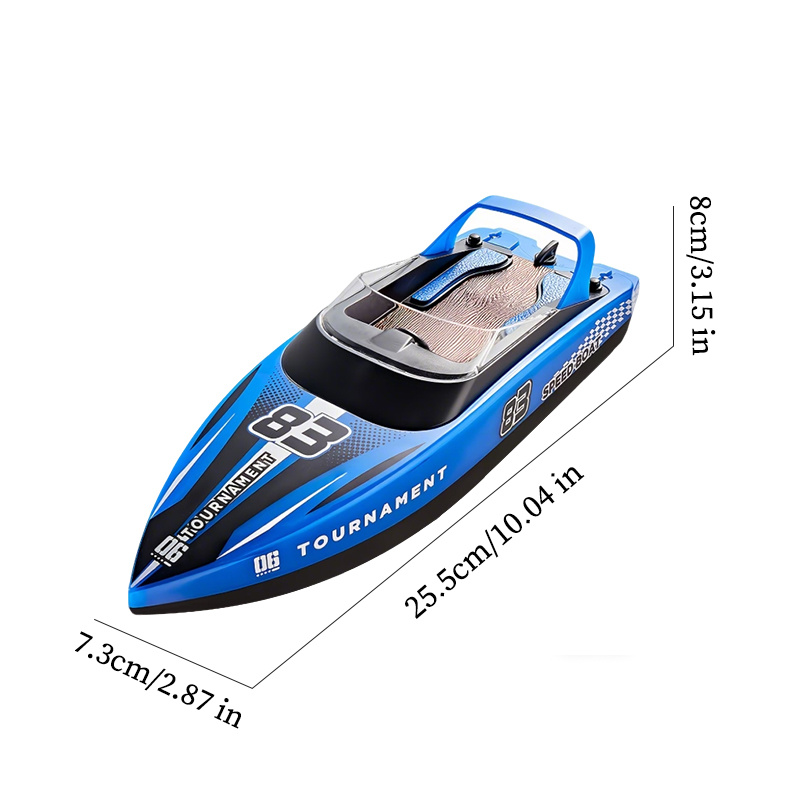 TEMU Fast Rc Boat Of Reaching 25km/h With A 2.4g Remote Control And A Range Of 120 Meters, Ideal For Gifts On Birthdays, Christmas, Or Halloween