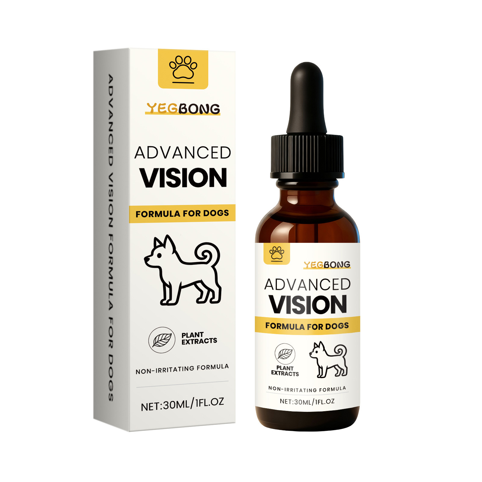YEGBONG Advanced Vision Formula for Dogs, Improve Eye Clarity, Plant Extracts Eye Care Drops, Non-Irritating Gentle Formula, Supports Canine Eye Health & Visual Function, Daily Eye Care for All Dog Breeds, 30ML/1FL.OZ - Image 7