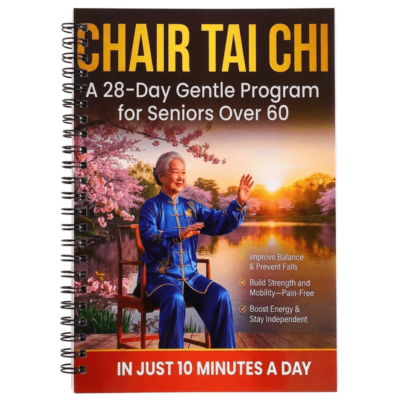 TEMU Tai Chi pour les seniors de plus de 60 ans : Programme d'exercices doux de , guide par à spirale avec livre à code couleur, routine quotidienne
