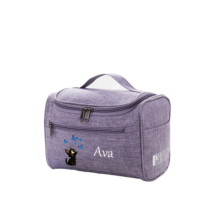 TEMU A Personalized Beautiful Cat And Flower Toiletry Bag, Cosmetic Bag, Handbag, Wash Bag, Pencil Case, And Gift Bag Is The Perfect Customized Gift