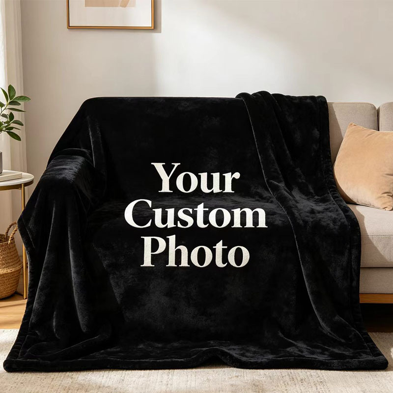 TEMU 1 stuks Gepersonaliseerde Deken met Foto en Tekst, Custom Deken, Fleece Deken, Verjaardag, Halloween, Kerstmis, Custom Foto Deken, Geschikt voor
