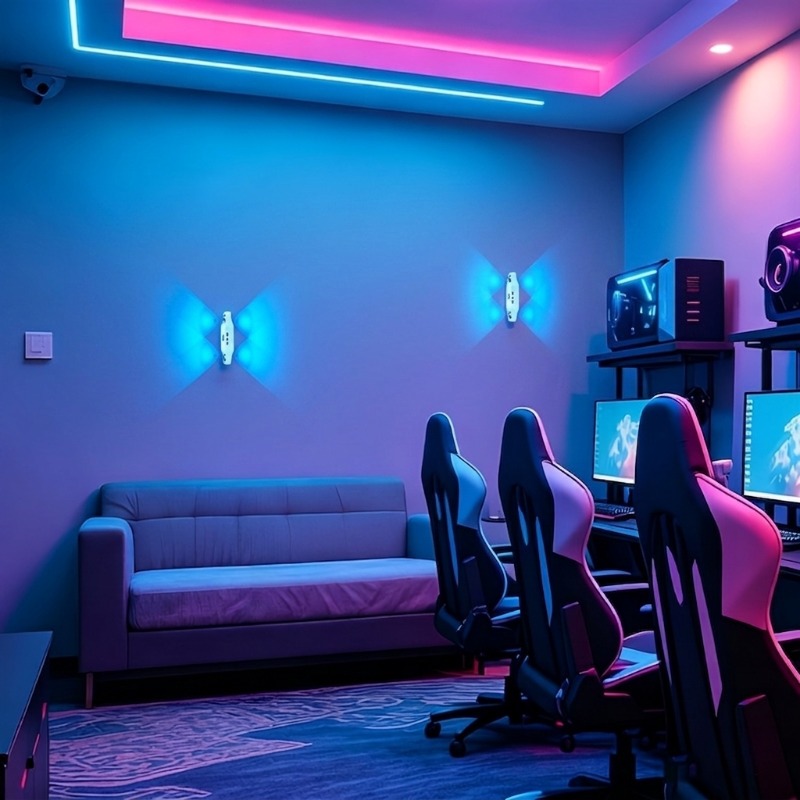 Creative Double-Eyed RGB Color-Changing Mood Wall Light with Motion Sensor
