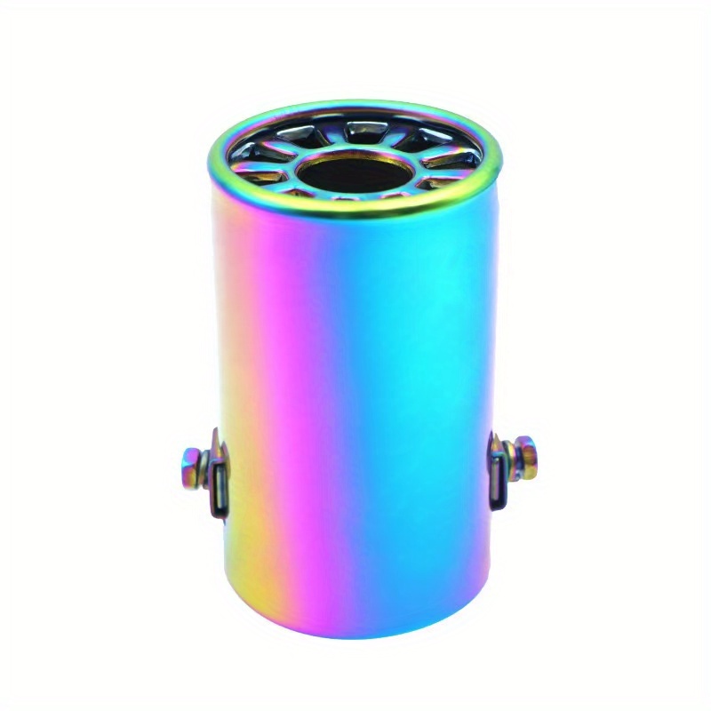TEMU New Universal Stainless Steel Exhaust Pipe Tailpipe Decorative Cover For Car Modification - Silvery
