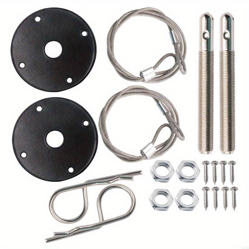 TEMU Versatile Engine Hood Lock With A Convenient Pull Cable, Designed For Durability And Adjustable For Car Modifications