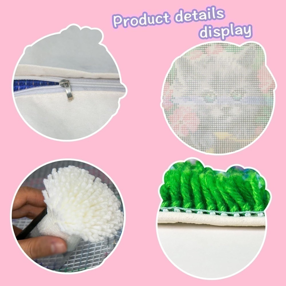 Beginner-Friendly Latch Hook Kit with Pre-Printed Canvas