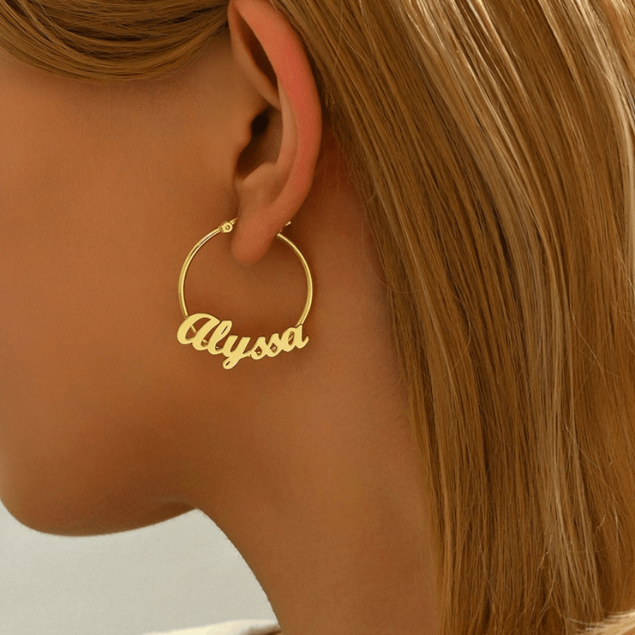 TEMU Custom Earrings, Name Earrings. Four-season Trendy Additions, Unique Gifts, Gifts For Her, Halloween Decorations, Without Battery