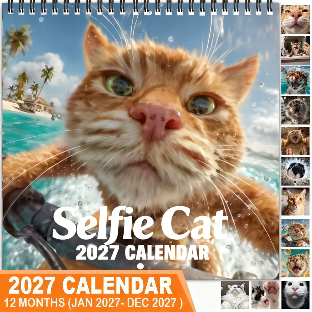 TEMU (december Thickened Coated Paper, Spiral Double-sided Printing) With Tropical Beach Background Planner 2027 Planner Wall Calendar - Home Or ,
