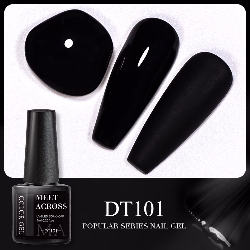 7ml black gel nail polish long lasting nail art soak off gel varnish semi permanent manicure design Product details 1
