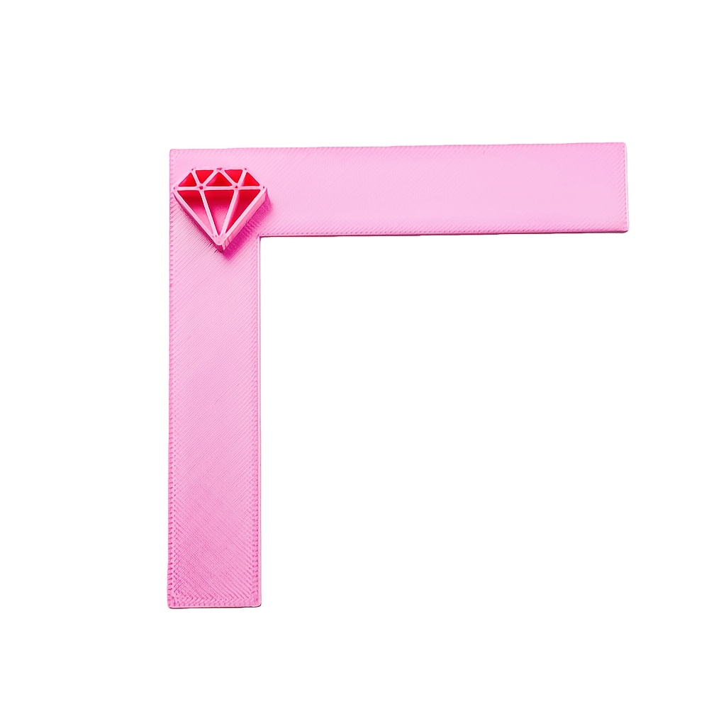TEMU Diamond Painting Alignment Tool: Right Angle Ruler -- Designed To Assist In Diamonds With The Canvas, Making Diamond Painting Production Easier