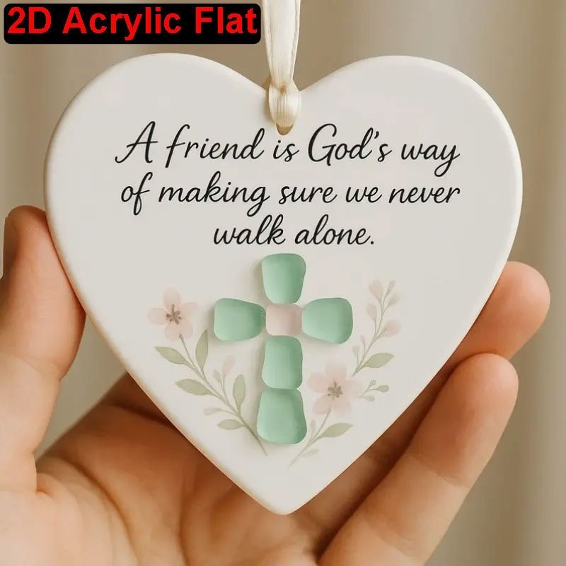2d flat 2d flat heart shaped acrylic friendship hanging ornament heart shaped friendship decoration pendant christmas tree ornament suitable for backpacks and car rearview mirrors 2d flat