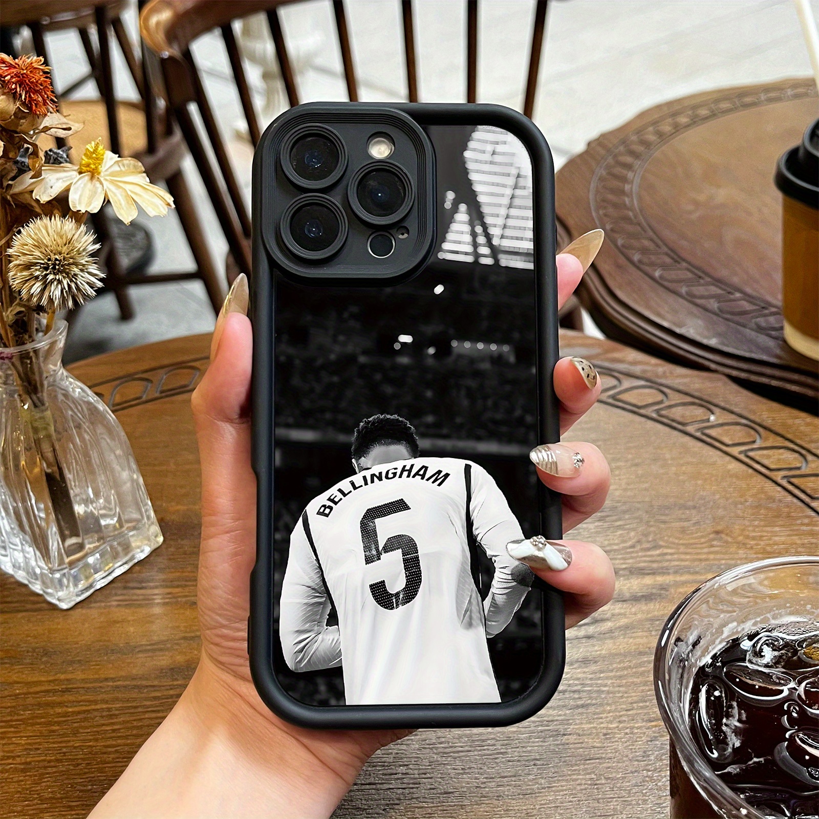 TEMU Phone Case: High-end Bellingham Pattern Cartoon Animation Uv Printed Phone Case, 360-degree Full Protection Suitable For Iphone 11 12 13 Pro Max