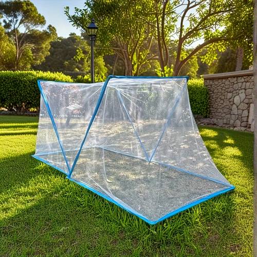 foldable plant protection tent with insect proof net arched greenhouse structure made of lightweight plastic and fiber poles easy to assemble suitable for seedling