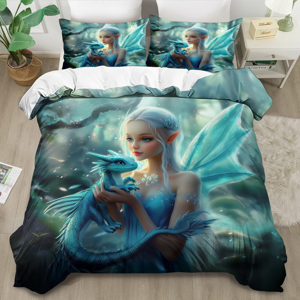 

Theme Set - 2/3pcs, , Comfortable And , And Pattern Printed Bedding Set, And Printed Set, 100% Washable, Suitable , Suitable For Bedroom Or Including 1 + 1 Pillowcases, Does Not