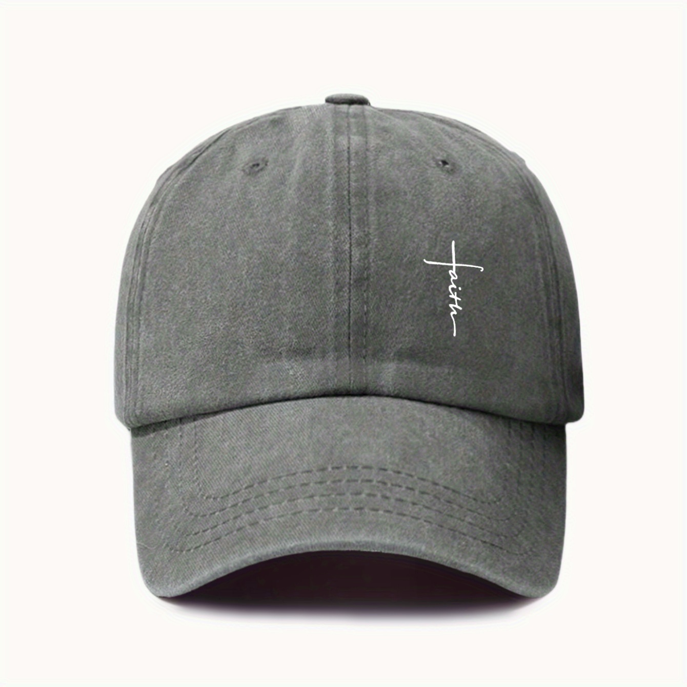 Men' & Women' Breathable Washed Baseball Cap with Cross Embroidery - Adjustable Outdoor Hat Suitable for, Casual Wear & Hot Climates - Soft Comfortable Cap