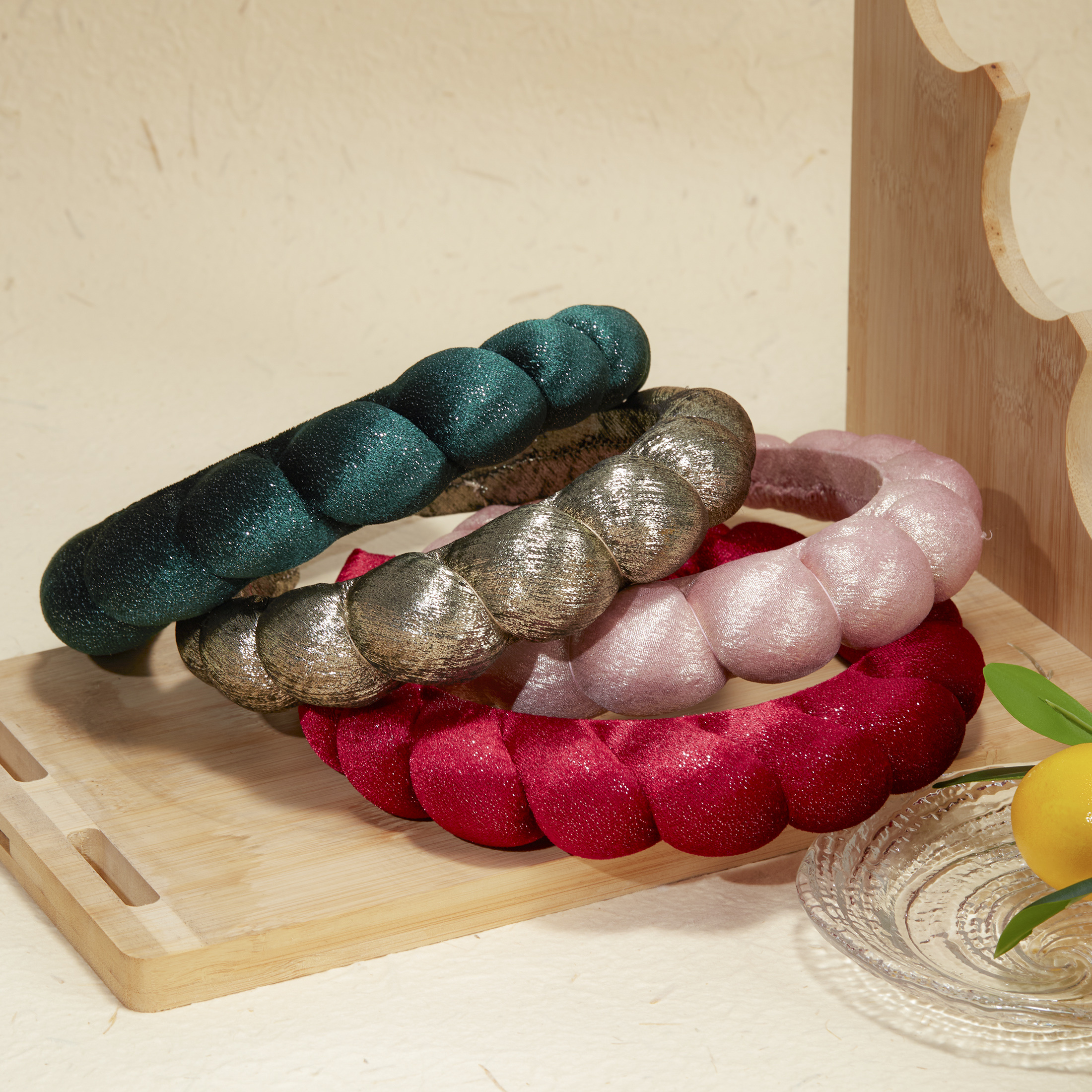 Elegant Multicolor Braided Headband Boho Chic Tie Dye Headbands for Women - Knotted Braid Style  main image 2