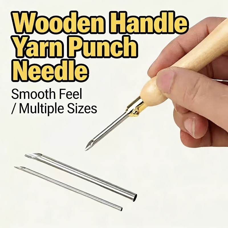 Punch Needle Tool Kit for Embroidery, Complete Set with Needles