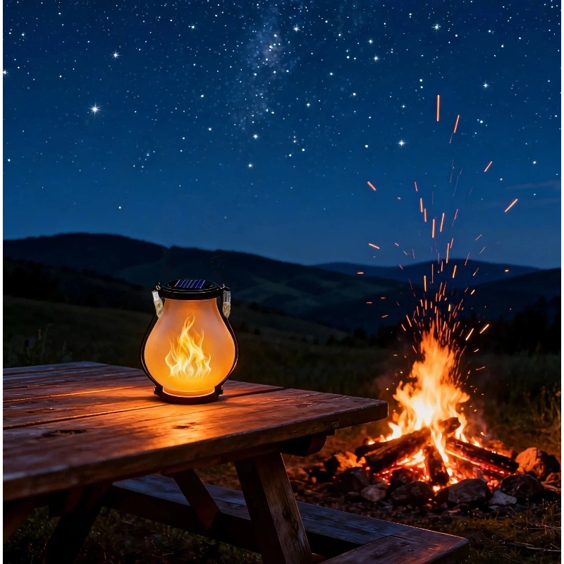 Solar Lanterns Outdoor with Realistic Flickering Flame
