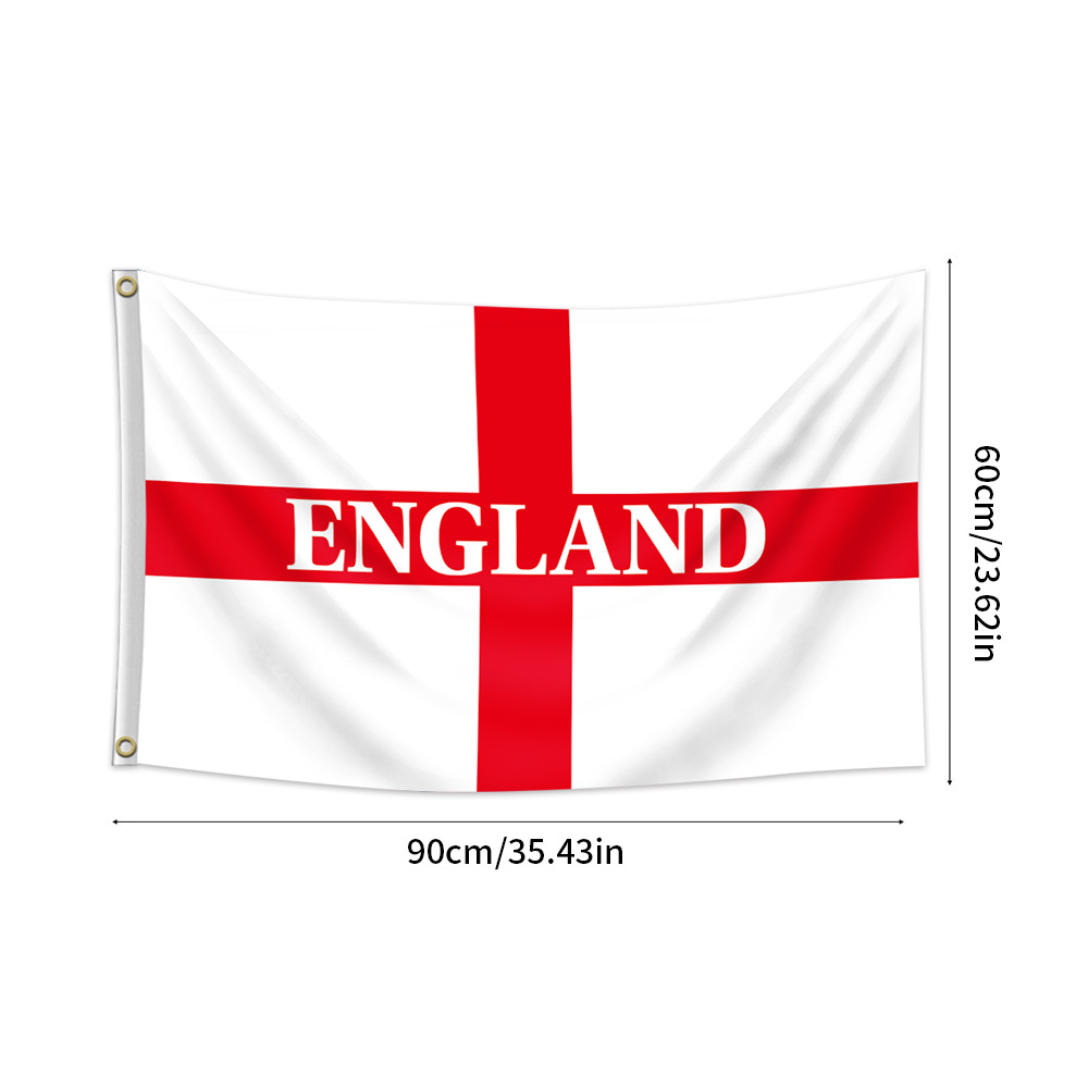 TEMU 2x3ft England Flag With Brass Eyelets, 100d Polyester, Euros St Geroge's Flag With Text, Outdoor Decor, Yard Decor, Garden Decor, Outside Decor