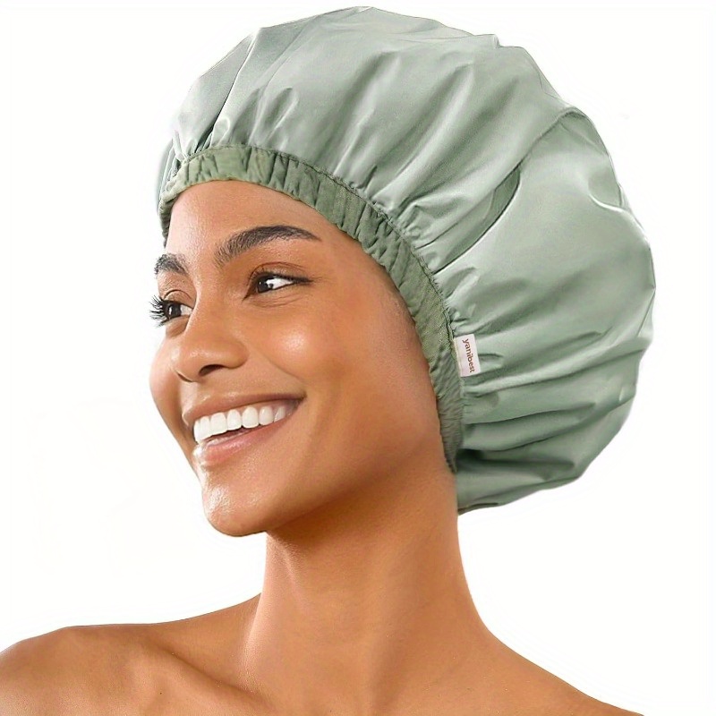 high quality shower cap for women reusable plastic hair cap with