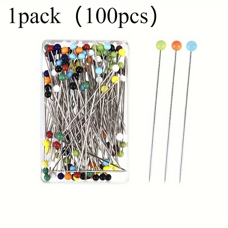 TEMU Pins With Head, Stainless Head Pins, Heat Resistant Fine Needles For Sewing, Quilting And Crafts, Jewelry Making