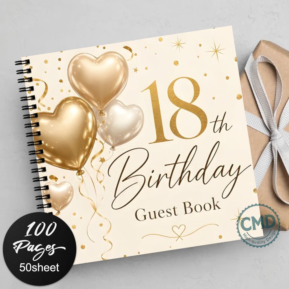 TEMU 1pc Libro degli Ospiti per il 18簞 Compleanno, Guestbook per Compleanni Matrimoni Feste di Nozze Lauree Funerali Anniversari Ricevimenti, Libro