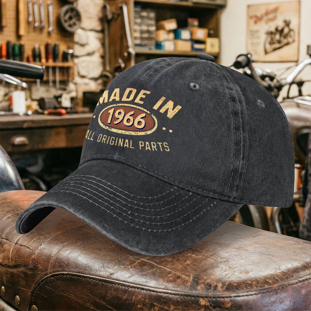 TEMU 1pc 1966 Vintage Print Portable Adjustable Men's Baseball Cap - Suitable For Outdoor Activities - Unisex Style - Individual Duckbill Cap - -