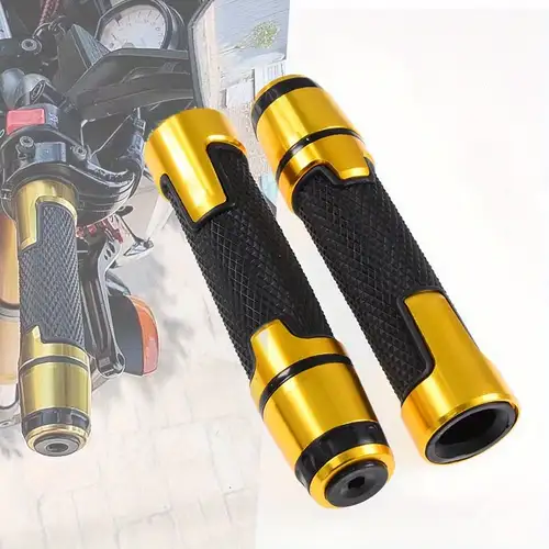 KBGMOTOR CNC Aluminum & Rubber Handlebar Grips – 7/8" – Fits Yamaha R1 R3 R6 R25 R125 & More