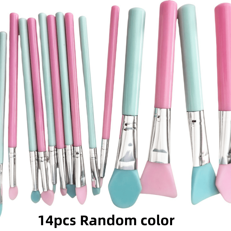 E-shop 14-teiliges Silikonpinsel-Set für UV-Harz, Epoxy-Kunsthandwerk und Creme-Make-up – Leichtgewichtig, einfach zu reinigen, ideal für Künstler und