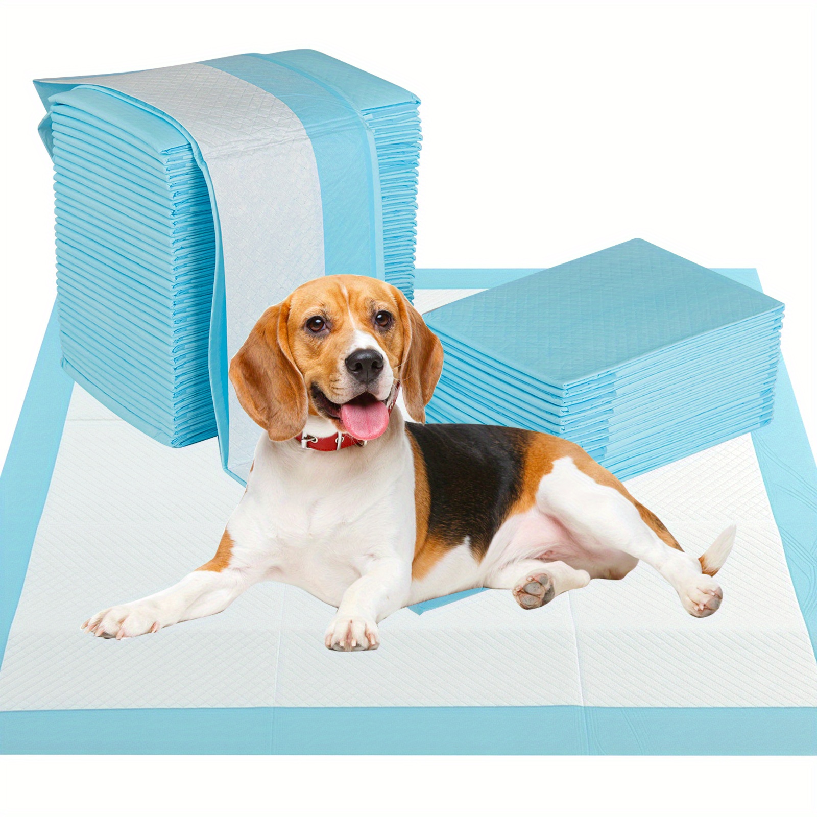 Image of Dog And Puppy Pee Pads, 76 X 76cm, Pack Of 150, 6-layer Leak-proof Pet Pads For Potty Training, Super Absorbent, Quick-drying