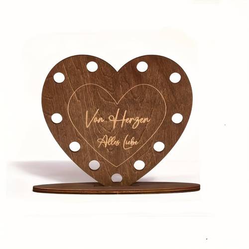 heart shaped wooden gift box a note cash gift box suitable for weddings holiday cash gifts and can serve as a desktop decoration