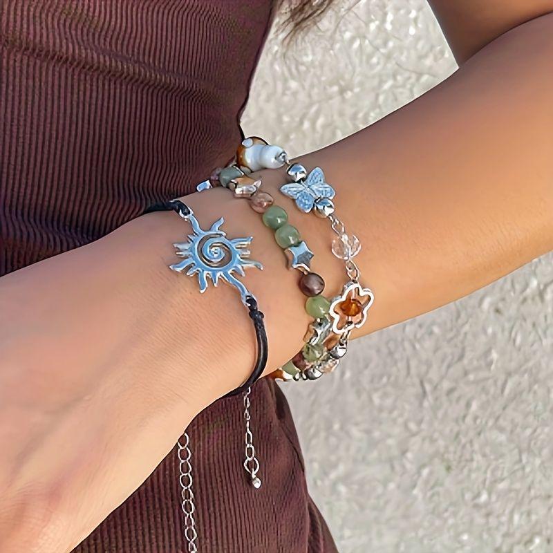 3pcs Women's Bohemian Bracelet Set with Star & Butterfly Chains