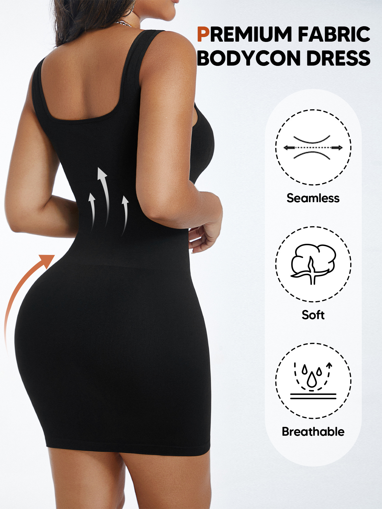 womens tummy control lifting seamless bodycon dress
