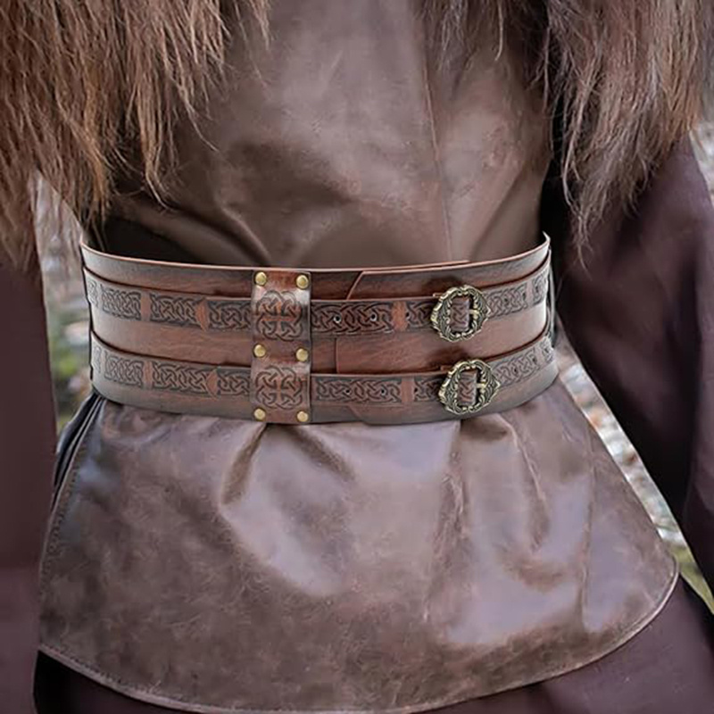 Set Cintura Vichinga In Pelle + Marsupio Rinascimentale – Accessori Cosplay Medievali Per Uomo E Donna