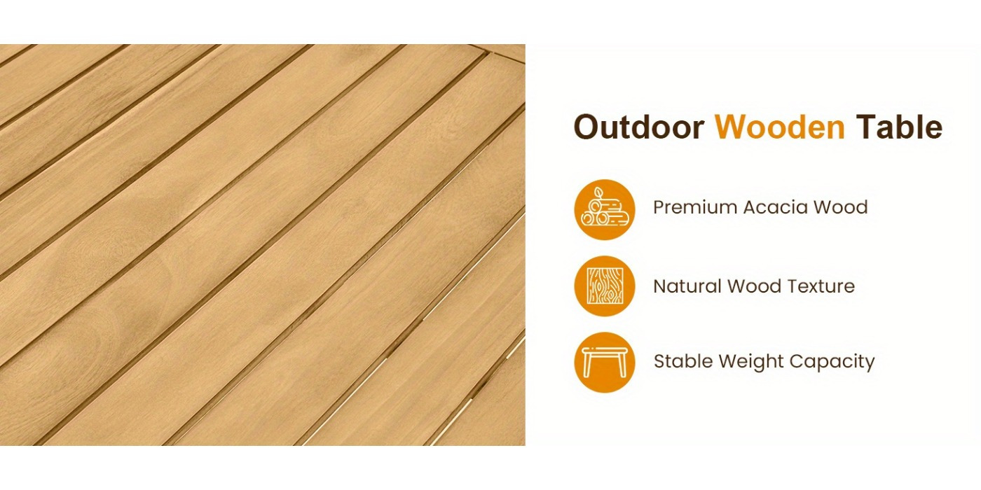 Stylish Outdoor Bench with Soft Cushion, Premium Acacia Wood, Perfect for Patio, Garden, or Yard, Chic Beige Finish