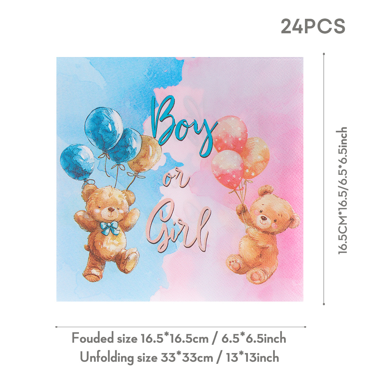 TEMU 24-count/set Teddy Bear Disposable Napkins, 13x13 Inches, 2-ply, Bear-patterned Party Supplies Tissues, Disposable Party Napkins, Suitable For