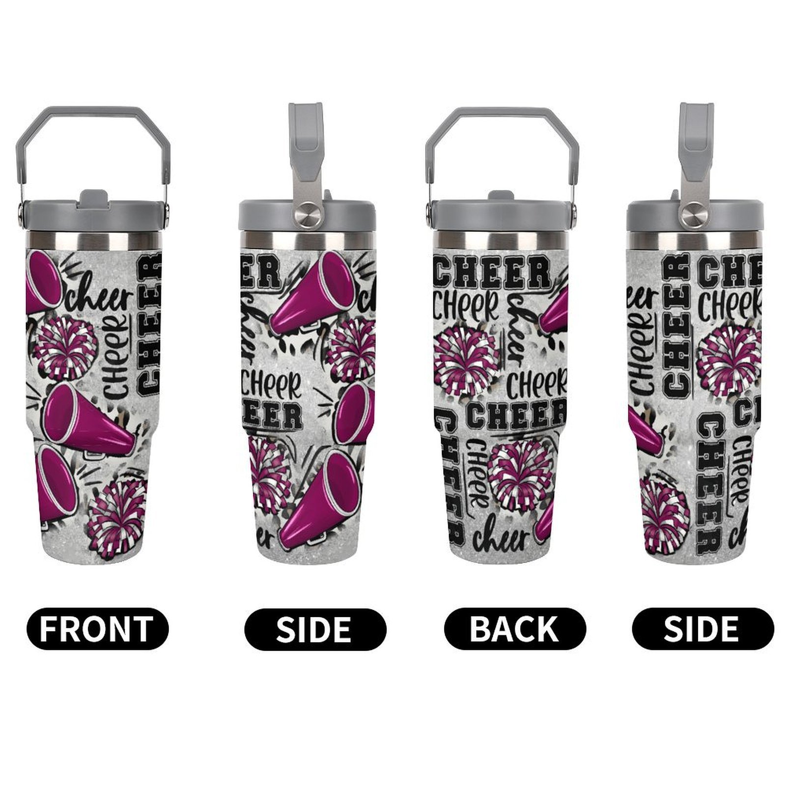 

1pc 30oz 304 Stainless Steel Insulated Water Bottle, , Design For Christmas, Thanksgiving, - Holiday Drinkware Gift