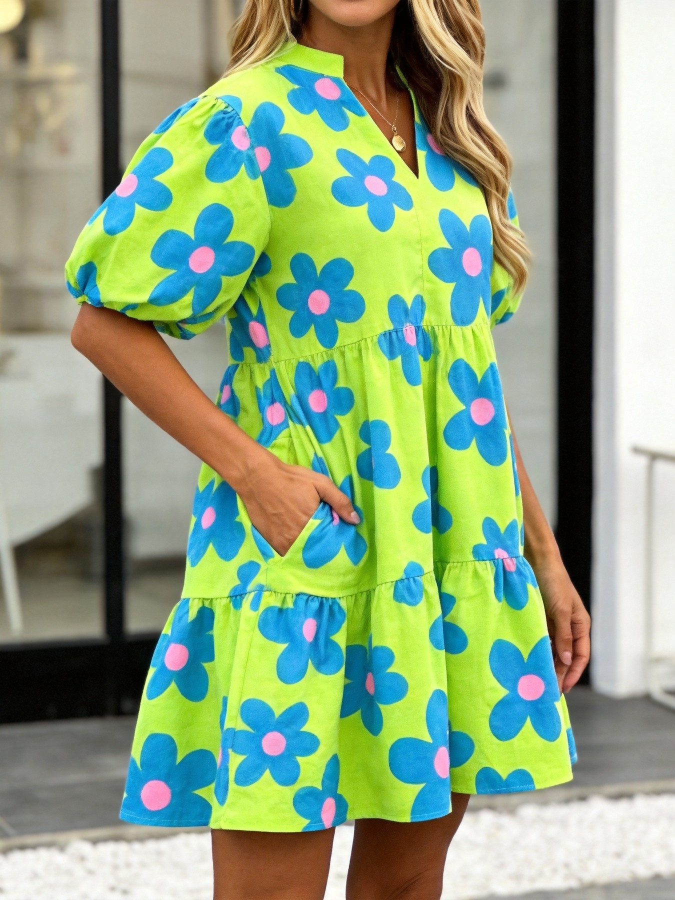 maxi dress with short sleeves sold on Temu United States