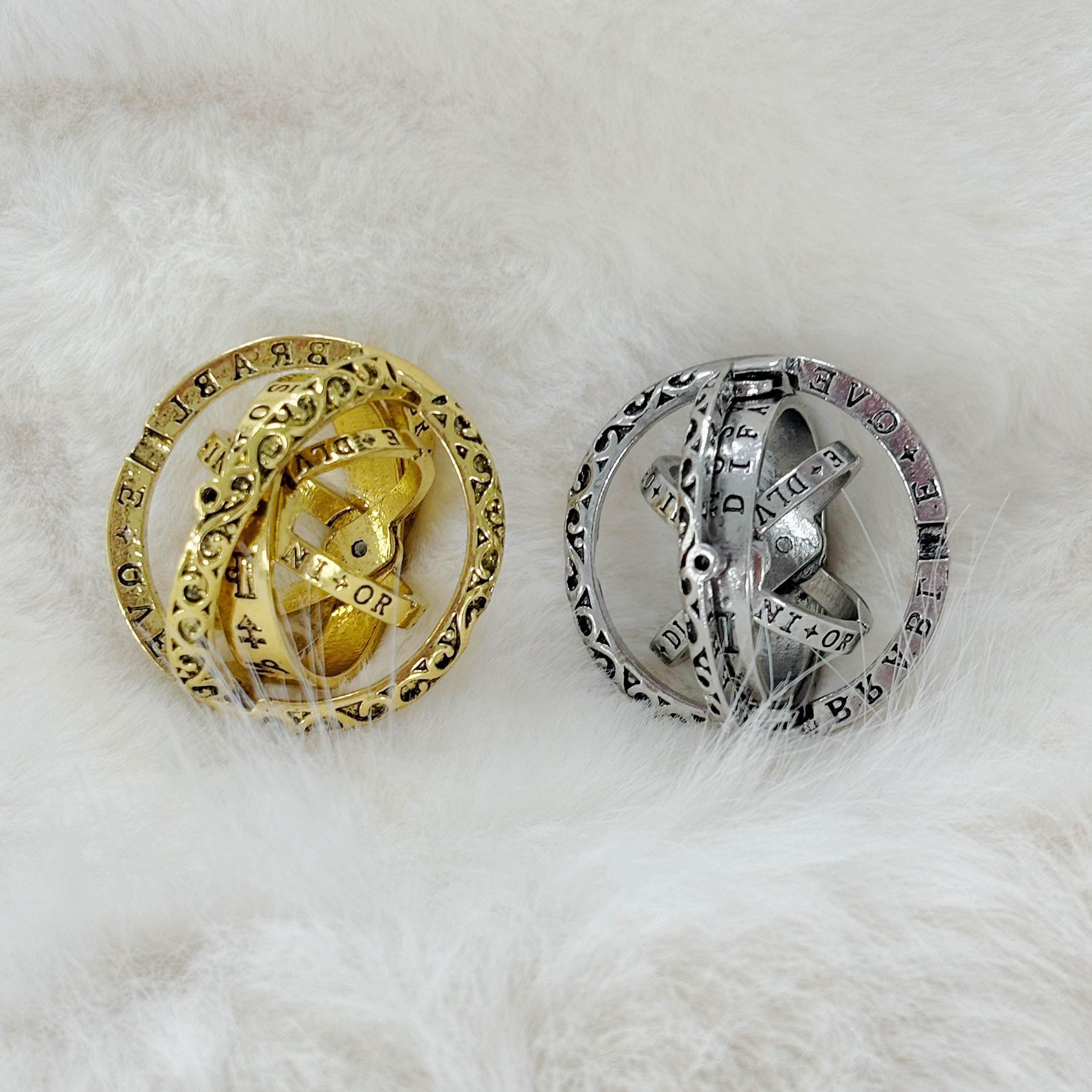 Delicate Ring Ring That Unfolds Into An Astronomical Sphere For