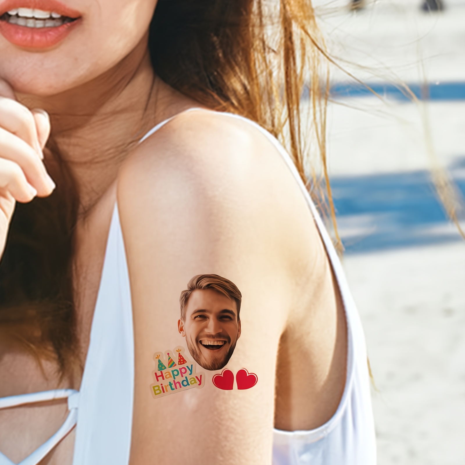 TEMU 16 tatuajes temporales personalizados diseñados y de . Puedes personalizar tus pegatinas de tatuajes favoritas mismo, familiares, o . Son
