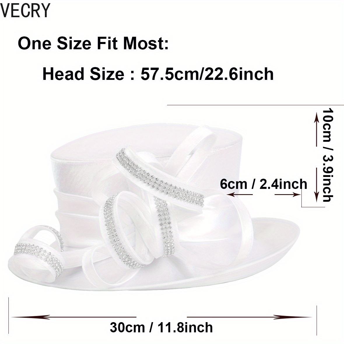 womens derby church hats elegant bridal wedding dress - Temu display picture 1