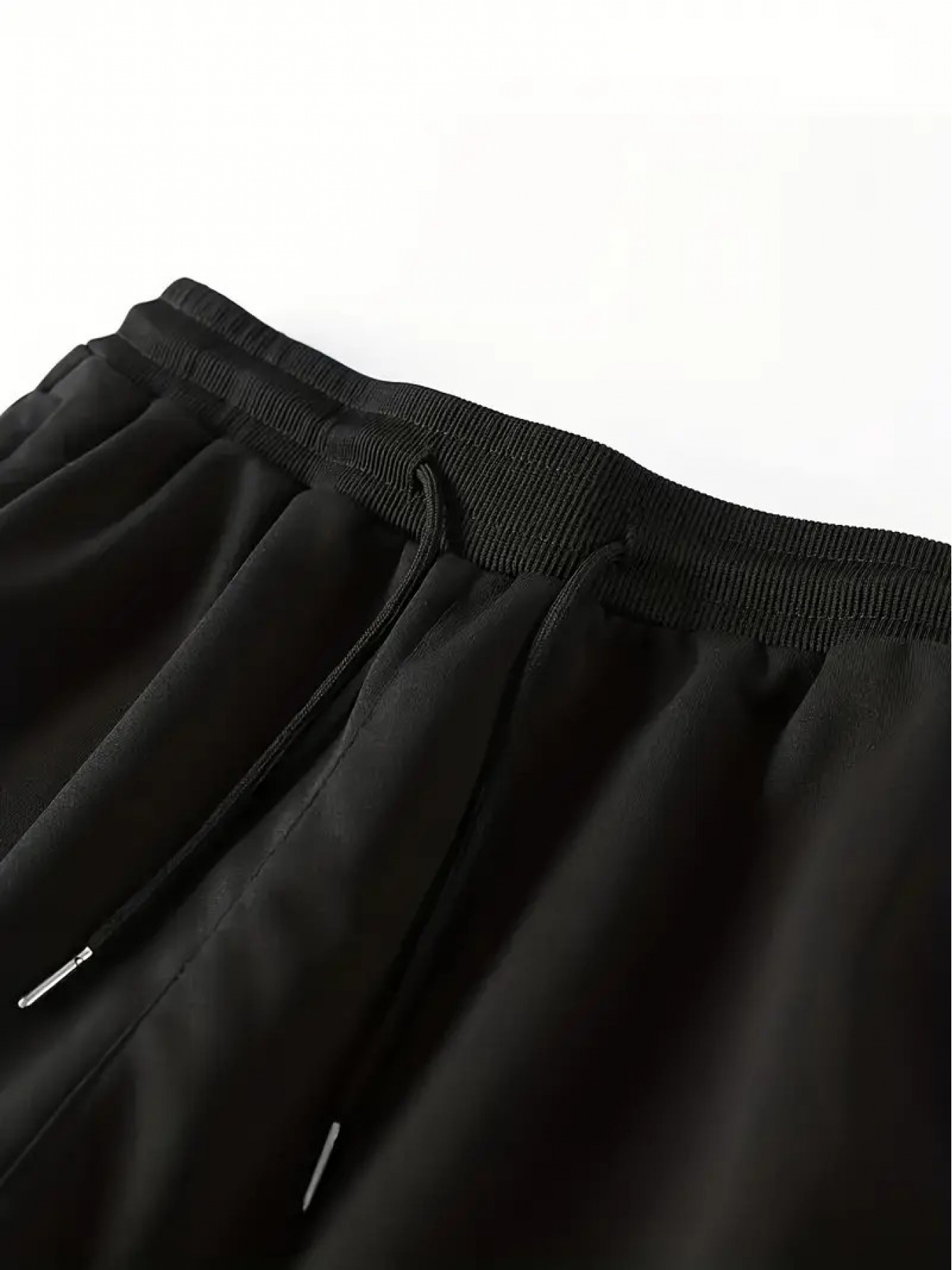 Men's 2-Tone Jogger Pants with Elastic Waist & Drawstring - Dark Green/Black/Navy Blue Gym Track Pants, White Logo Print, 100% Polyester Athletic Casual Trousers for Training, Workout & Casual Attire (Machine Washable)