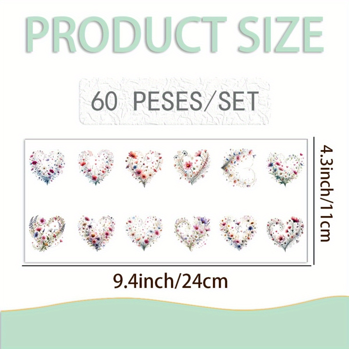 Image of 60pcs Flowers Transfer Pper Uv Dtf Transfer Durable High Adhesive Suitable For Diy Crafts Office Supplies And Keychain Accessories Diy Crafts | Accessories |handicraft Gifts