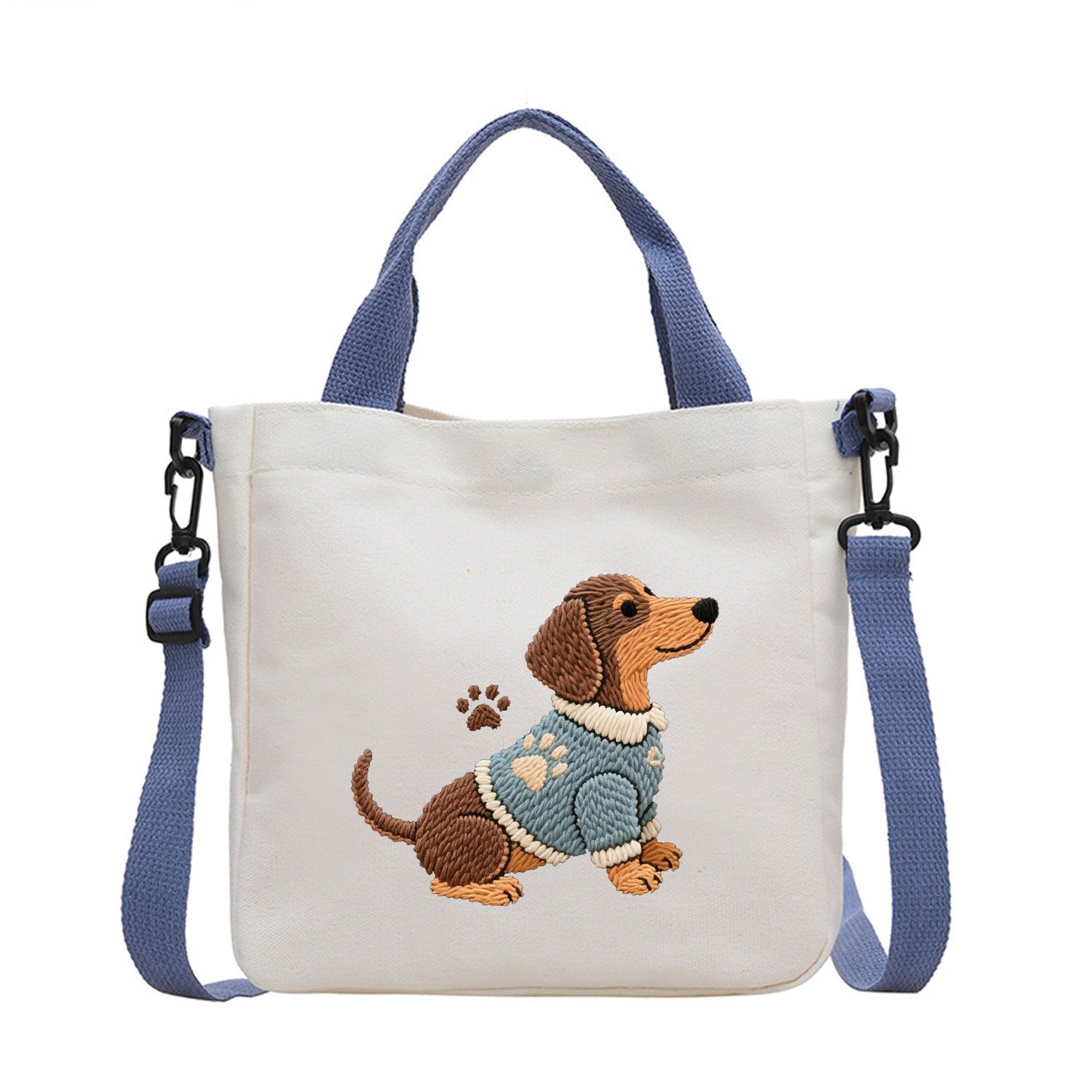 E-shop Dackel Muster Tragetasche, Handtasche, Multifunktionale Umhängetasche, Handliche Einkaufstasche, Make-up Tasche, Große Kapazität Umhängetasche,