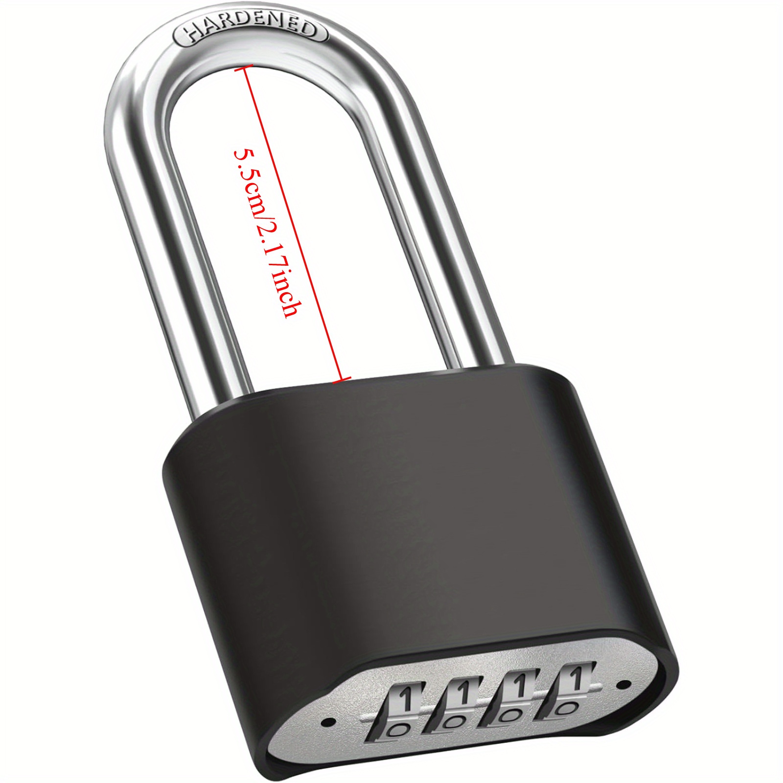 Large Outdoor Padlock With A Shackle Combination, Featuring A Hidden Password Design For Security. This Resettable For Lock Is Ideal For Lockers, Homes, Schools, Garages, Gates, And Gardens